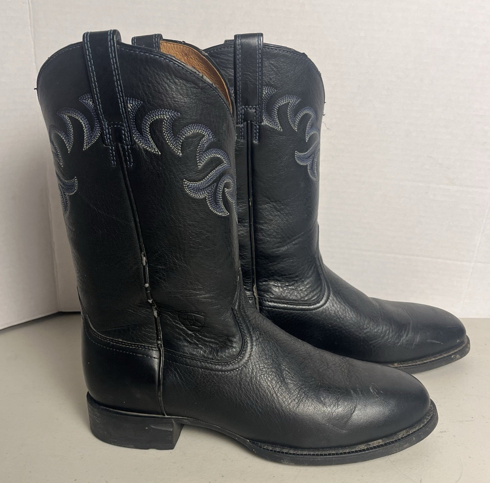 Ariat Cobalt Roper Western Cowboy Boots Black Leather Women's 8.5 B READ